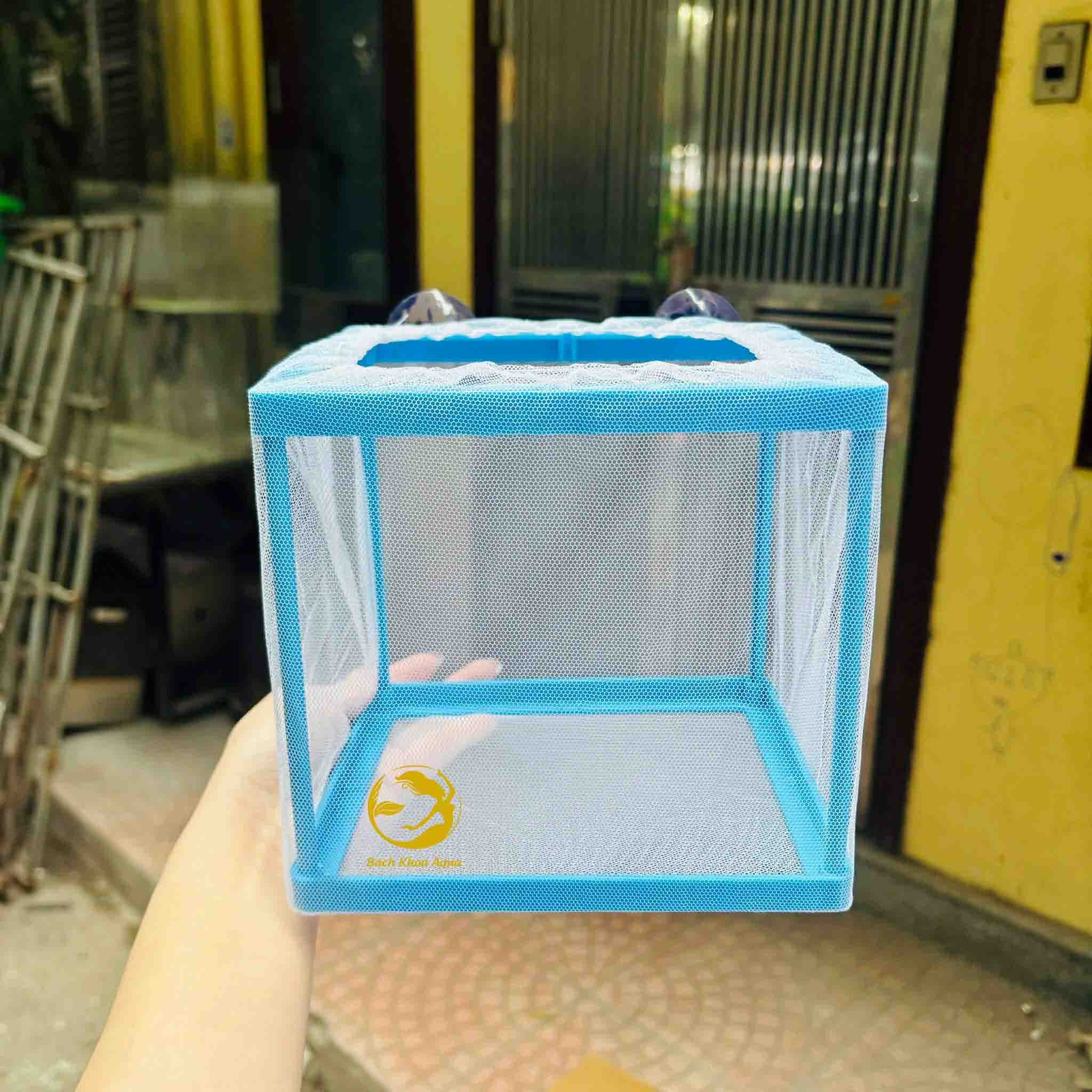 Lồng vải đơn - 2 ngăn lưới mịn dưỡng cá tép cảnh