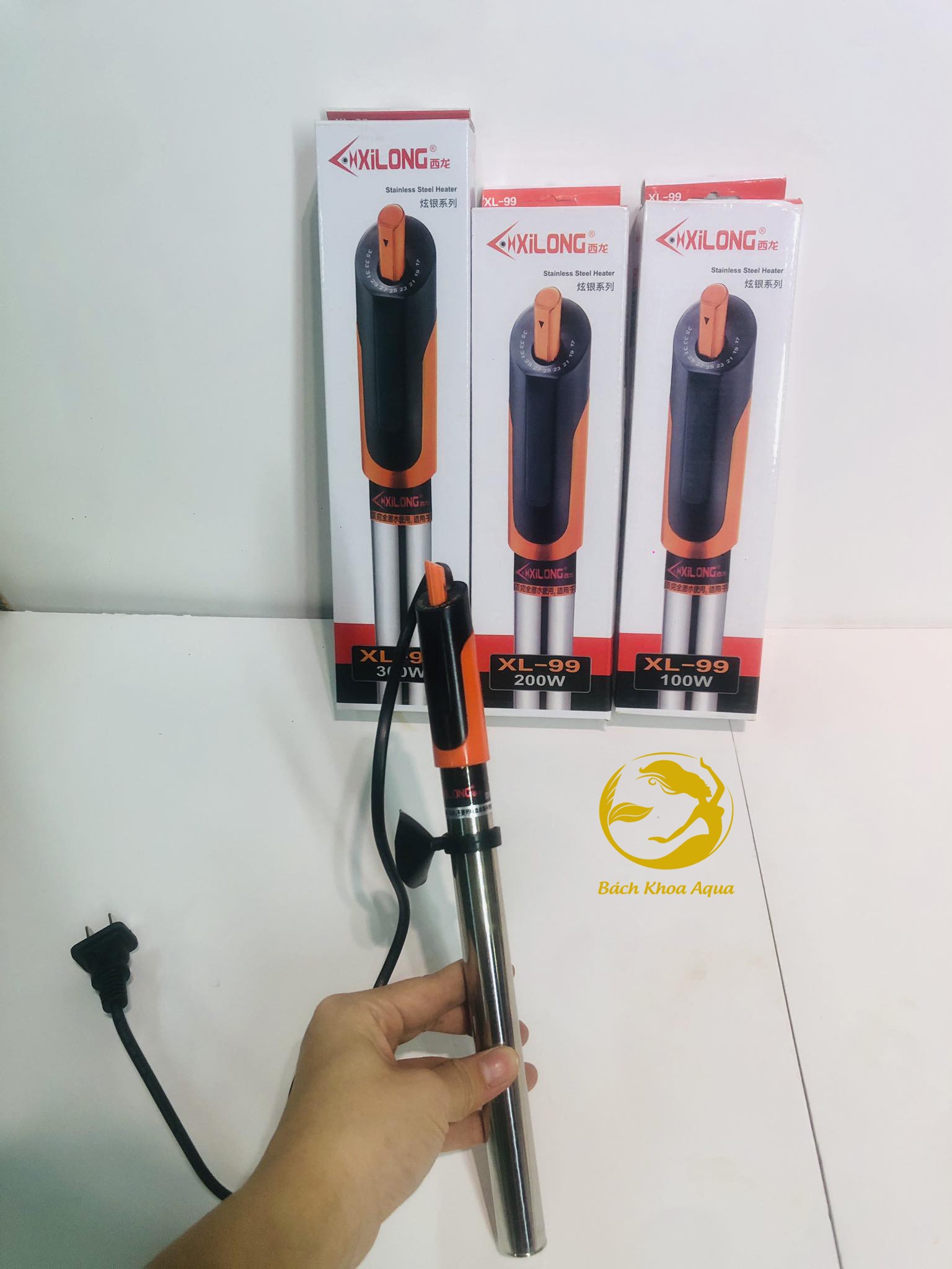Máy sưởi Xilong inox XL-99 mẫu mới 50w-100w-200w-300w-500w