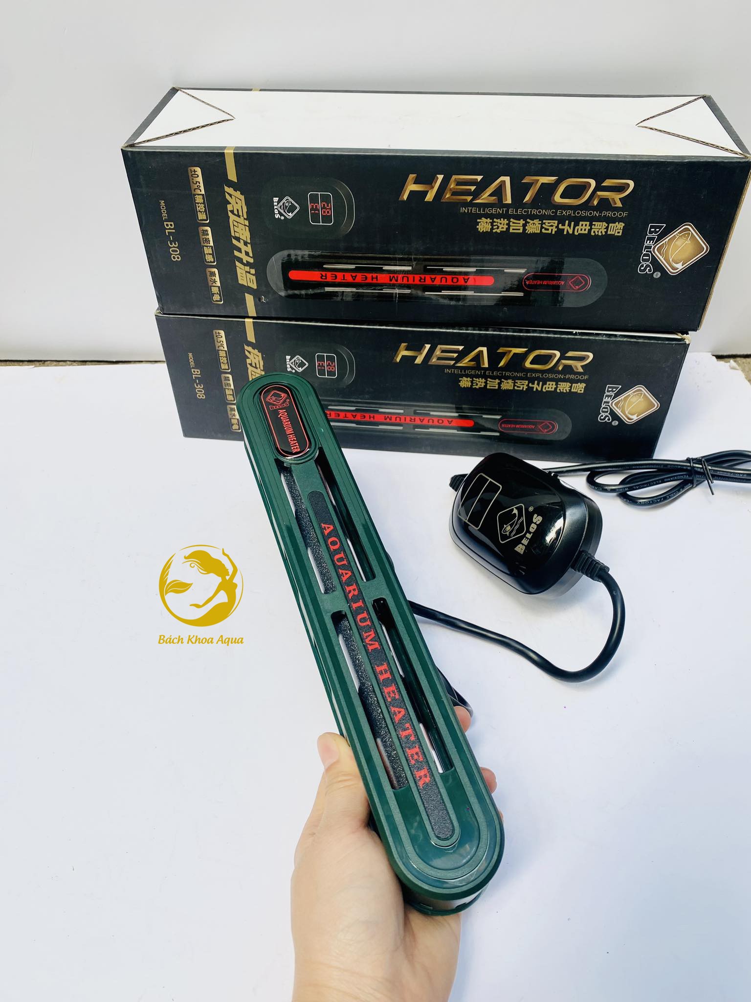 Sưởi bể cá Belos BL-308 đủ công suất 500w / 800w / 1000w /1200w