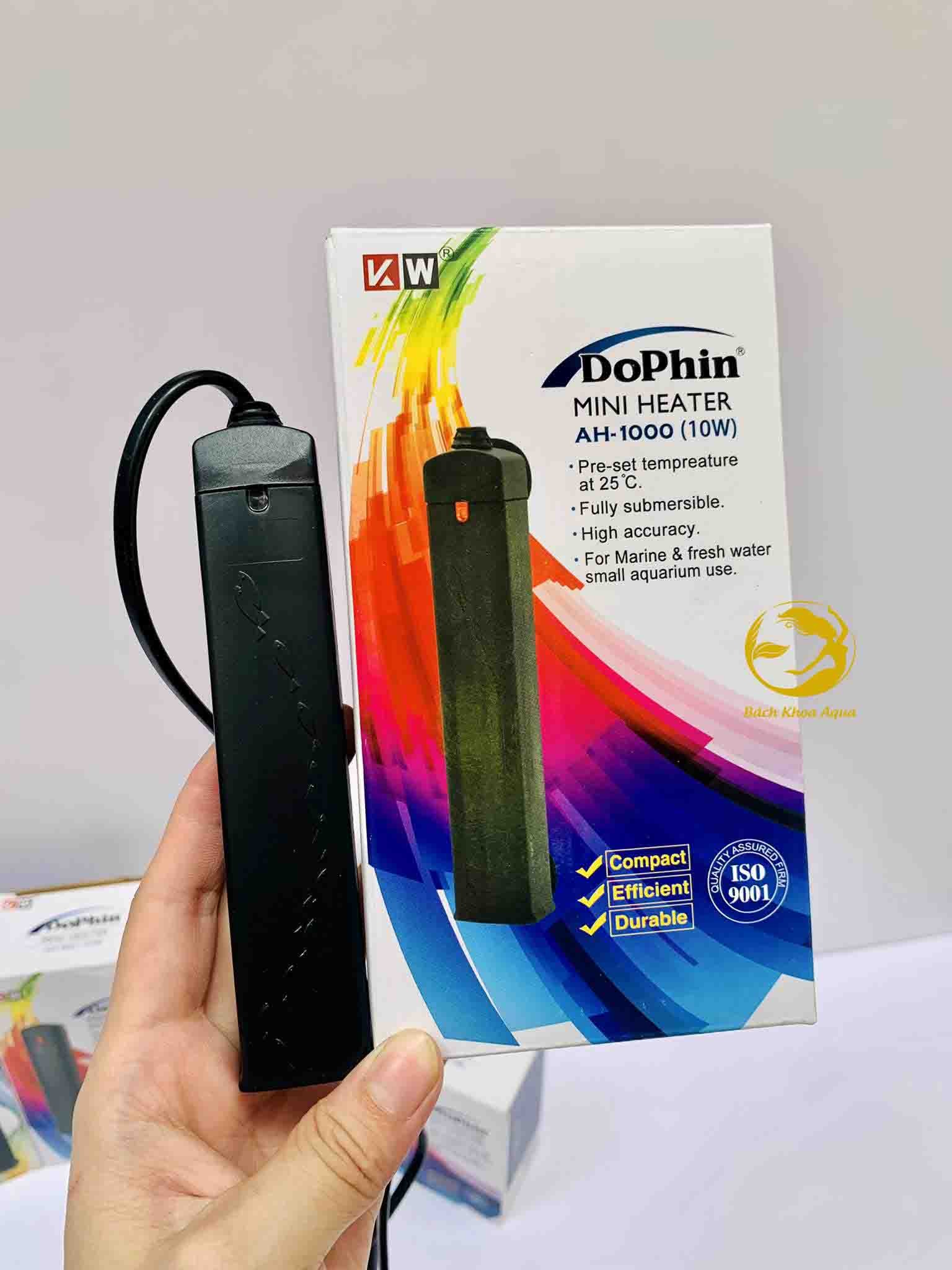 Sưởi bể cá mini DOPHIN siêu nhỏ cho bể cá mini để bàn 10w siêu mini 10w-25w-50w