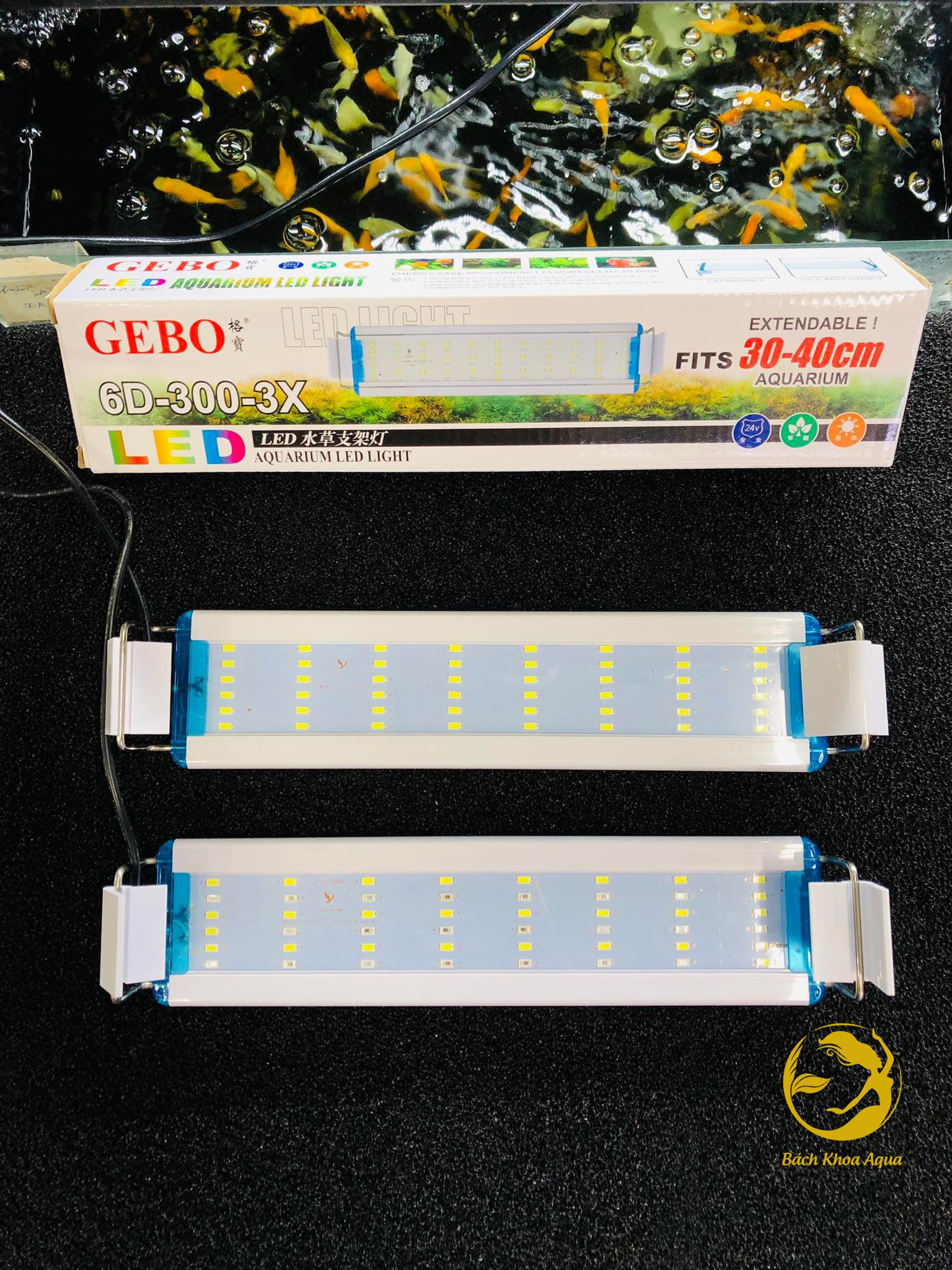 Đèn Led GEBO 6 hàng led 6D ánh sáng trắng cho bể cá thủy sinh