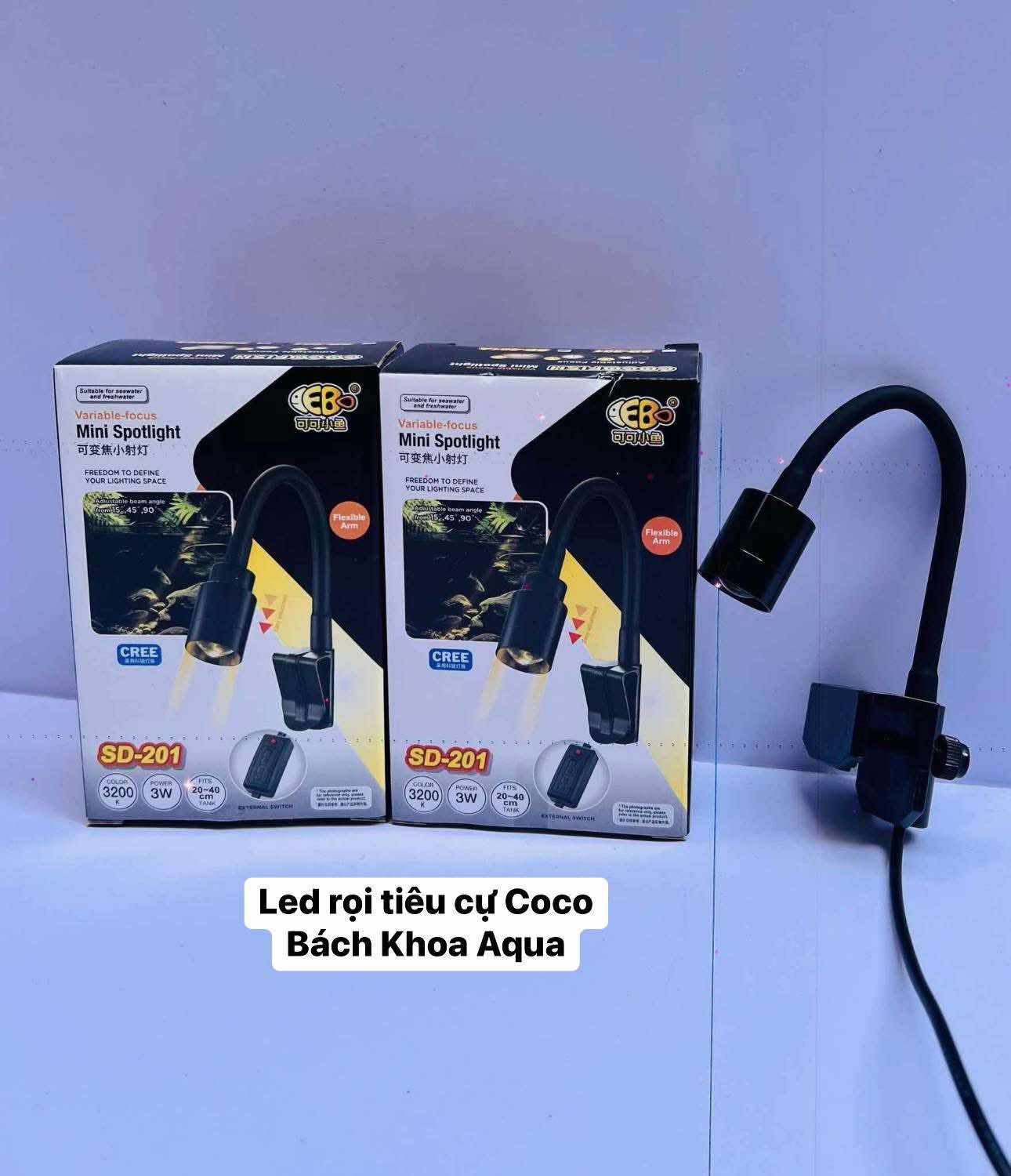 Đèn Led kẹp Coco siêu mini 3w - chỉnh tiêu cự cho bể nhỏ