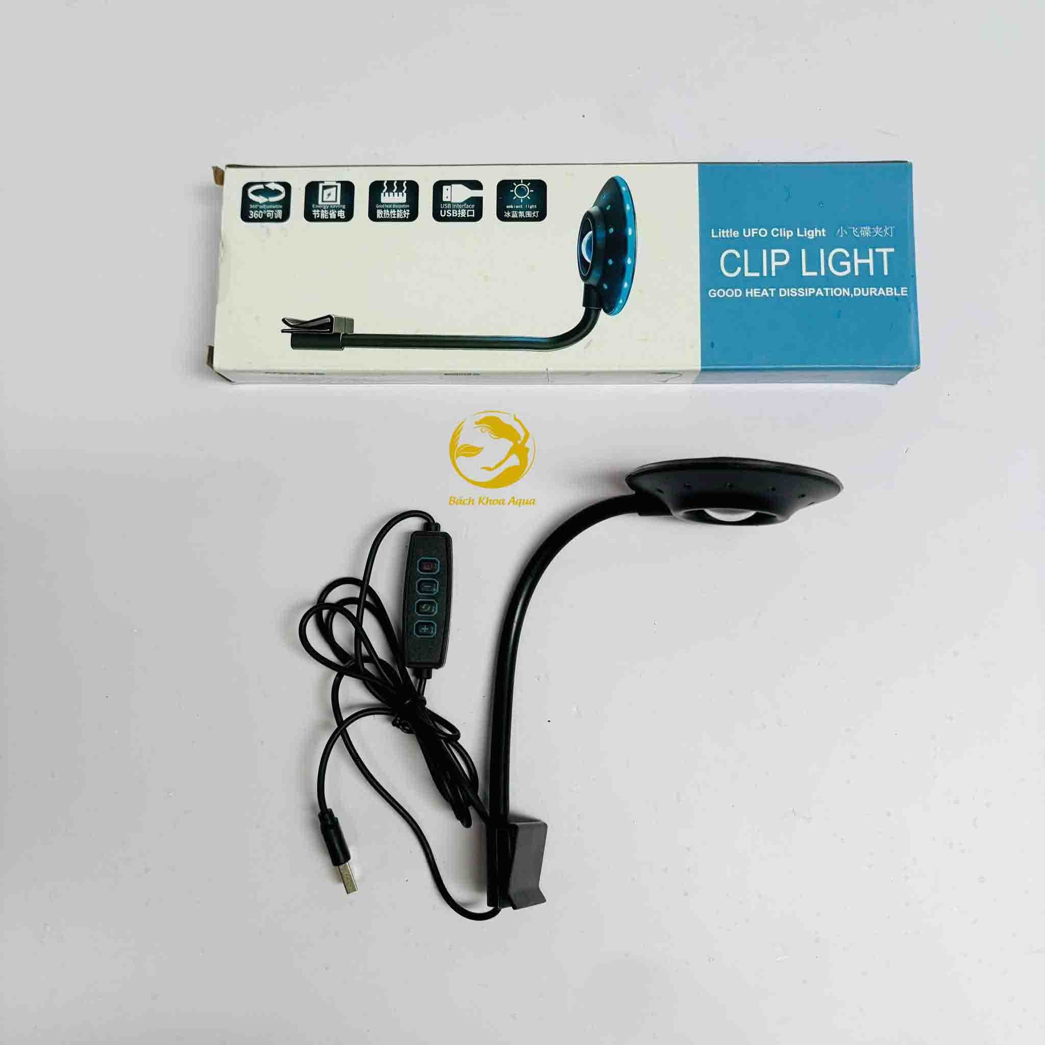 Đèn kẹp UFO Mini có bảng điều khiển thẩm mỹ cho bể cá nhỏ